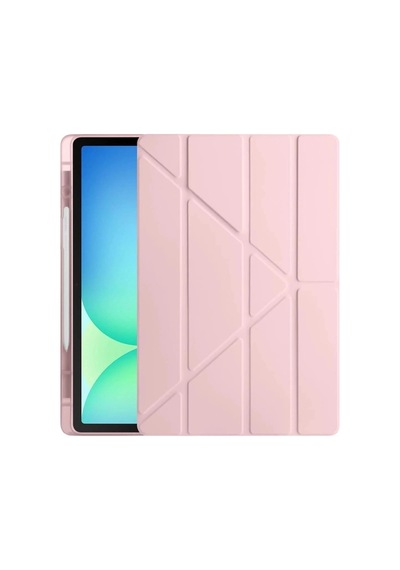 İpad Uyumlu Pro 11 2024 Kılıf Kalemlikli Hugo Tablet Kılıfı - Rose Gold