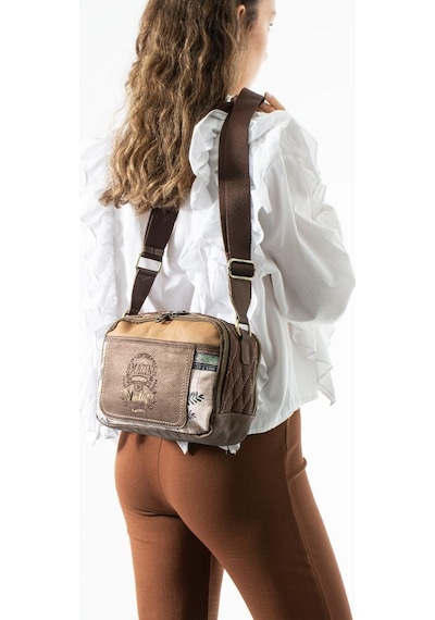 Baginn Retro Vegan Deri Amazing Ventis Kadın Postacı Çanta 27 18 Cm Suni Deri Omuz Çantası Çok Cepli Kahverengi