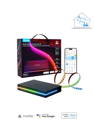 Govee Aı Sync Box 2 55-65 Inc Tv Arkası Led Ambiyans Aydınlatma