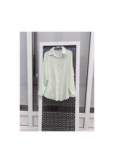Çınar Boutique Bürümcük Gömlek Mint Yeşili Mint Yeşili