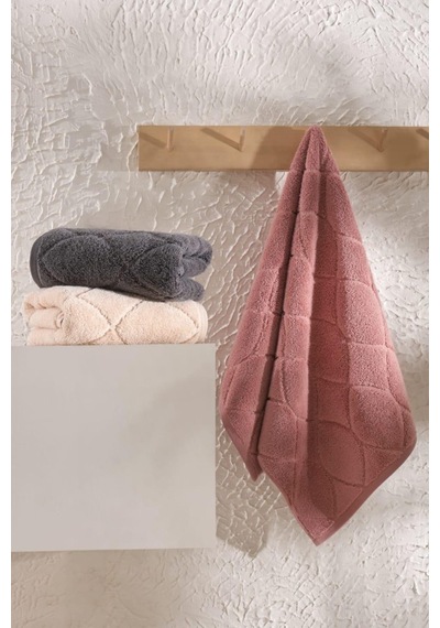 Microcotton %100 Pamuk 3 Lü El Yüz Havlu Seti 50x90 Cm Ultra Yumuşak Yüksek Emici Havlu Royal