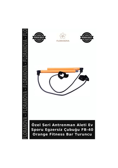Özel Seri Antrenman Aleti Ev Sporu Egzersiz Çubuğu Fb-40 Orange Fitness Bar Turuncu