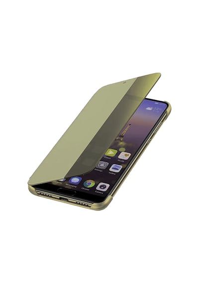 Huawei Y6 2019 Yarım Cam Kapaklı Kılıf Kahverengi