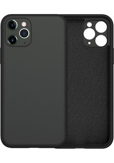 Apple Uyumlu iPhone 11 Pro Kamera Korumali Içi Kadife Silikon Lansman Kilif 211773123 - Renk / Siyah
