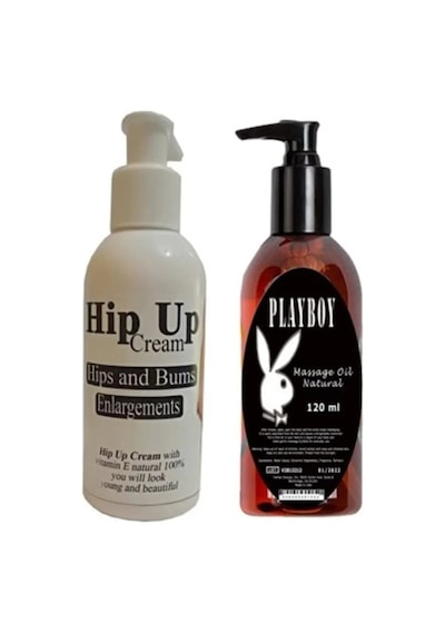 Süper Hipup Hip Cream Kalça Vücut Kremi 120 Ml+playboy Masaj Yağı 120 Ml