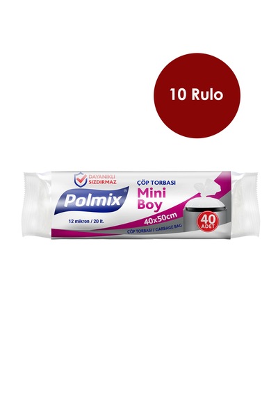 10 Adet Mini Boy Şeffaf 40 X 50 Cm Çöp Torbası - P101-10