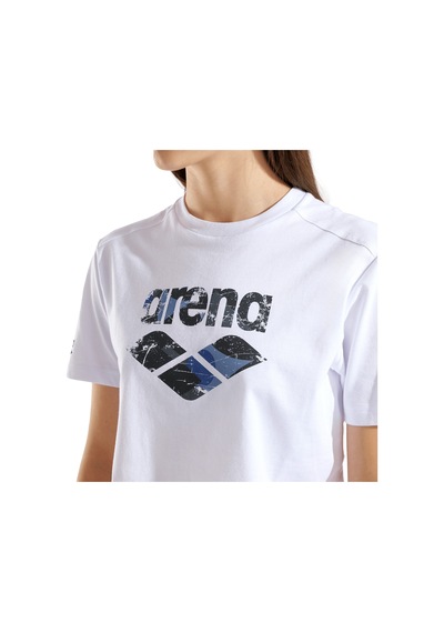 Arena Big Logo Unisex Beyaz Günlük Stil T-shirt 010195100 Beyaz