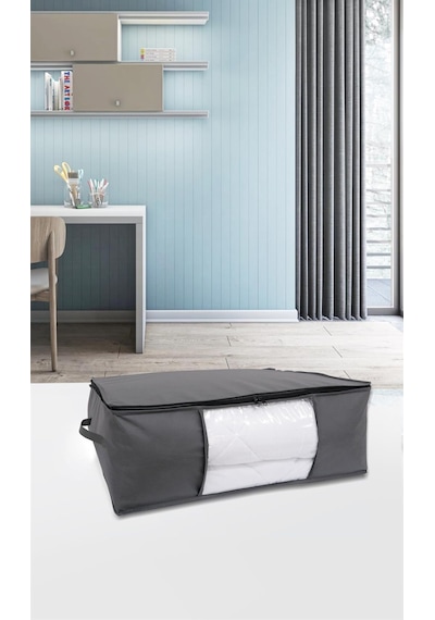 Vedsey Home Baza Altı Düzenleyici Pencereli Büyük Boy Hurç 70 x 50 x 25 CM Siyah