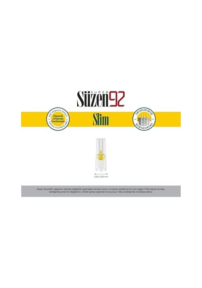 Süzen92 Slim Filtre 270+30 Adaptörlü Ekonomik Paket