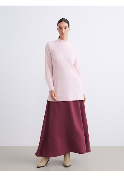Lcw Modest Bordo Beli Lastikli Modal Karışımlı A Kesim Etek