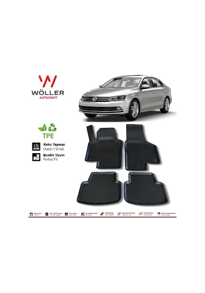Volkswagen Jetta Paspas 2011 Sonrası 3D Havuzlu Wöller Paspas