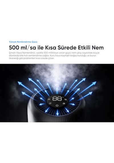 Şımart Akıllı Hava Nemlendirici Wi-fi Kontrollü 5lt Su Hazneli