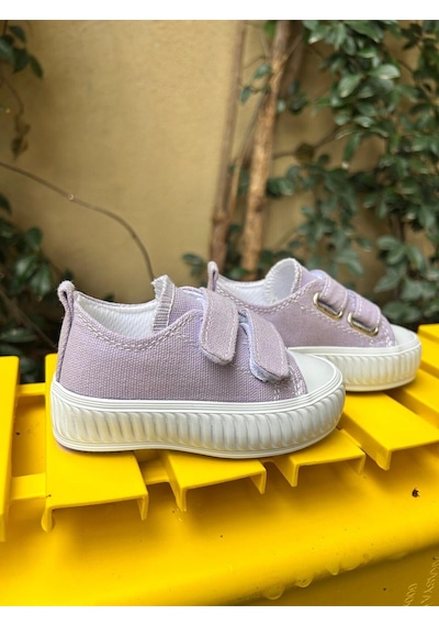 Scarpe Magiche Lila Puffy Tabanlı Kız Çocuk Sneaker Lila