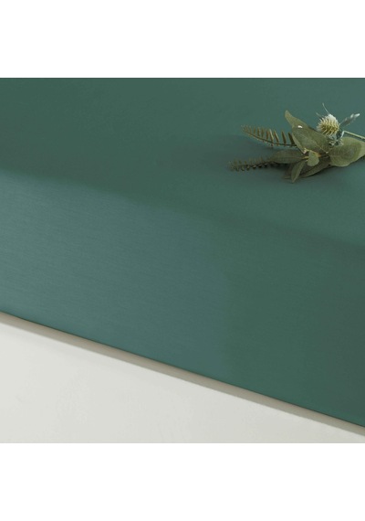 Linens Mix&match Pamuk Saten Queen Size Lastikli Çarşaf Petrol