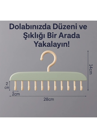 Kancalı Ve Yapışkanlı Dolap Askısı Özel Seri 1 Adet Plastik Çok Renkli Cn Diğer