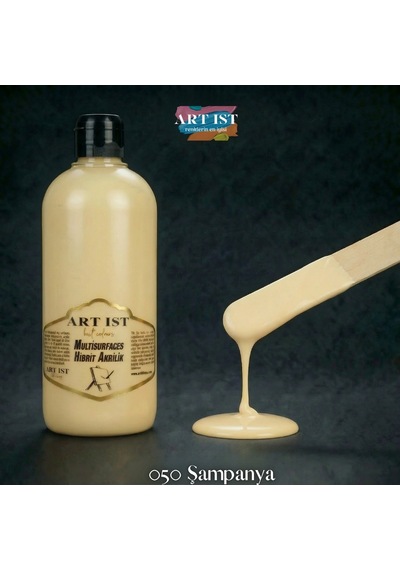 Multisurfaces Hibrit Akrilik Boyalar - 050 Şampanya Ahşap, Taş Tozu, Hobi, Dıy
