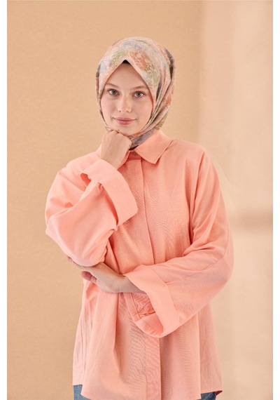 Silk Home Soft Eşarp 73095-07 Yavruağzı, Yeşil, Gri, Somon