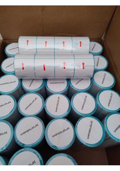 Barkod Etiket Sticker 50x50 Mm Lamine Termal Etiket 1 Rulo 500 Tam Adet Etikettir 1