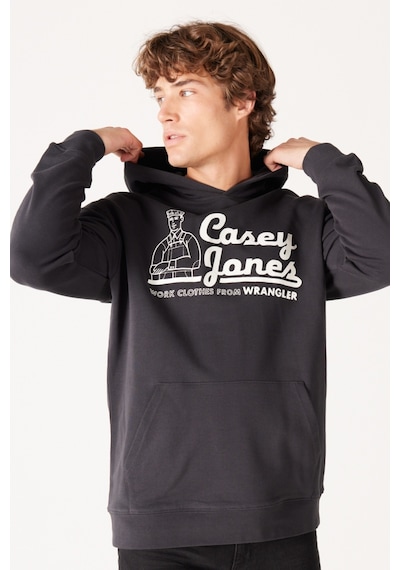 Wrangler Loose Fit Rahat Kesim Pamuk Siyah Erkek Kapüşonlu Sweatshirt W6H6I3XV6 Siyah