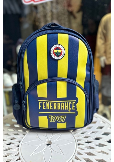 Fenerbahçe Lisanslı 3d Suni Deri Çubuk Detaylı Okul Çantası -çok Renkli