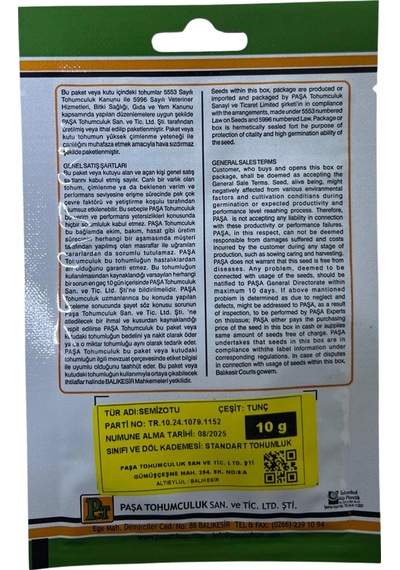 Paşa Semizotu Tohumu 10 Gr