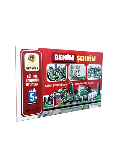 Moon Beavers Benim Şehrim Ahşap Puzzle 83043,maket Şeklinde Eğitici Puzzle