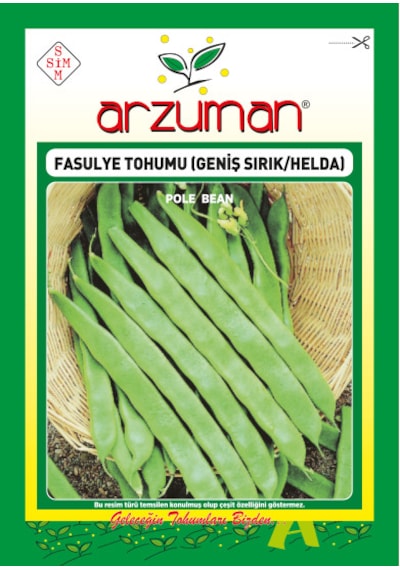 Arzuman Geniş Sırık Fasulye Tohumu 50 Gr