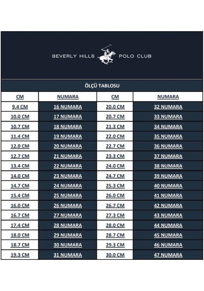 Beverly Hills Polo Club Po-10323 Siyah Erkek Sneaker Beyaz
