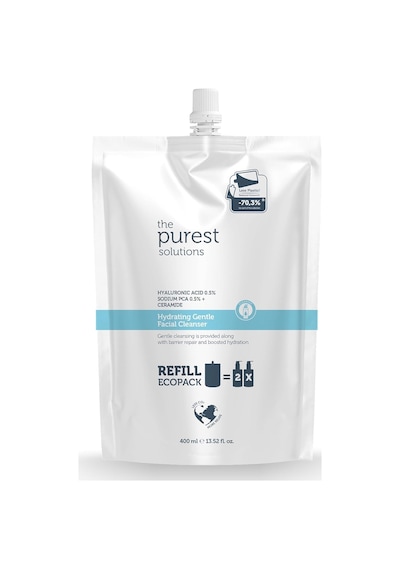 The Purest Solutions Nemlendirici Ve Bariyer Onarıcı Kuru Karma Ciltler Temizleme Jeli Ekolojik Yedek Paket 400 Ml