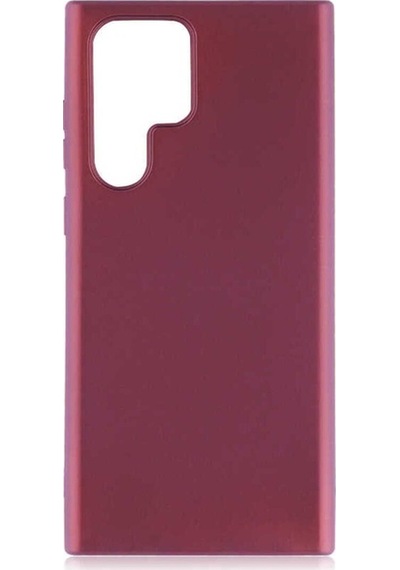 Galaxy S22 Ultra Kılıf Zore Premier Silikon Kapak Mürdüm