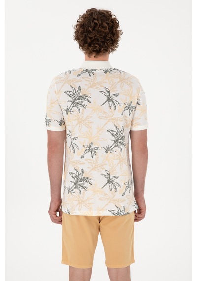 U.S. Polo Assn. Erkek Regular Fit Polo Yaka Beyaz Tişört 50300401-VR013