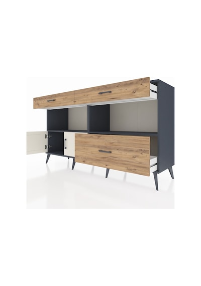 Hyperion Konsol 2 Raflı 3 Çekmeceli 2 Kapaklı 176x44x99 Antrasit- Antrasit-aytaşı/çam Hyperion Konsol 2 Raflı 3 Çekmeceli 2 Kapaklı 176x44x99 Antrasit- Antrasit-aytaşı/çam