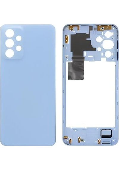 Samsung Galaxy Uyumlu A23 - Sm-a235f Full Kasa Arka Kapak Takım Senalstore - Siyah Siyah