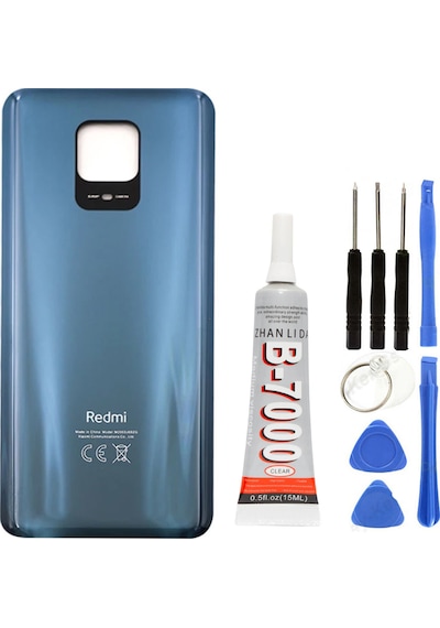 Xiaomi Redmi Note 9 Pro Arka Cam Batarya Pil Kapağı + B7000 15Ml (368851031)