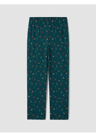 LC Waikiki Lc Waıkıkı Yeşil Yılbaşı Temalı Erkek Pijama Alt
