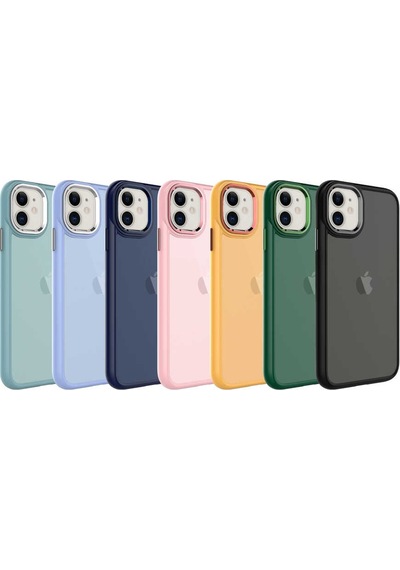 Apple Uyumlu iPhone 11 Kılıf Buzlu Sert Pc Zore May Kapak Turuncu