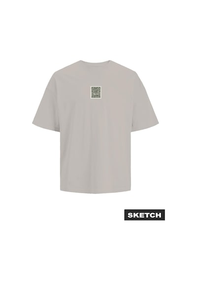 Jack & Jones Erkek Bisiklet Yaka Tisört - Mark - 12288738 Moonbeam