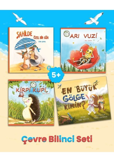 Çevre Bilinci Seti 4 Adet Resimli Hikâye Kitabı / 5 Yaş +