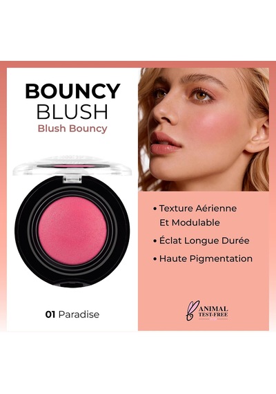 Cosmetics Bouncy Blush 01 Paradise Yumuşak Kremsi Allık Çok Renkli