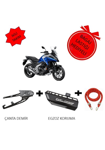Honda Nc700 Nc750 S X D 2021 - 2024 Çanta Demiri & Honda Nc 700 Uyumlu Egzoz Koruma Sacı Demiri
