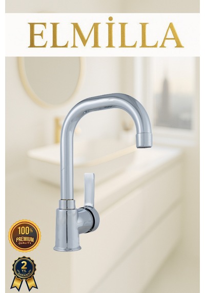 Krom Armut Delta Kol Köşe Borulu Banyo Lavabo Bataryası Çeşmesi Musluğu Çift Su Girişli