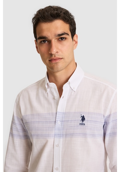 U.s. Polo Assn. Erkek Lila Gömlek Desenli 50324695-vr034