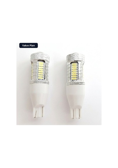 Trobus T10 Oto Geri Vites Lambası Led Ampul 2'li Beyaz