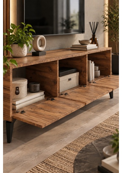 Sulorahome Sehpası 160x35 Cm Antik Ceviz