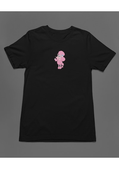 Bumeta Bluey Sevimli Köpek Kardeşler Coco Unisex Tişört T-shirt Siyah