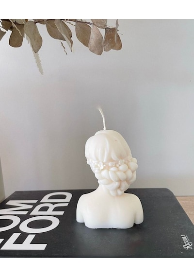 Bernami Mumluk Şamdanpinterest Soya Wax Çiçek Maskeli Kız Mum Diğer