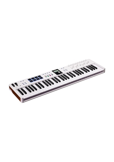 Arturia Keylab Essential 61 Mk3 Müzik Prodüksiyonu İçin Mıdı Kontrolcü, Kapsamlı Yazılım Paketi, 61-tuş, 9 Encoder, 9 Fader, 1 Modülasyon Tekerleği, 1 Pitch Bend Tekerleği, 8 Pad - Beyaz