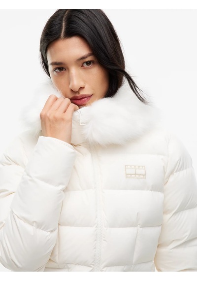 Tommy Hilfiger Kadın Marka Logolu Günlük Kullanıma Uygun Bbeyazz Mont Dw0dw23409 Ybh
