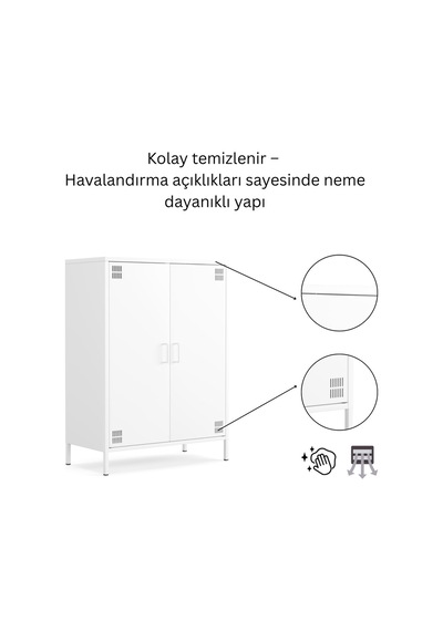 Pera Metal Dolap 2 Kapılı 80,50 X 40 X 109,50 Cm - 9 Renk Seçeneği Bulunmaktadır Ral 9016 Beyaz Pera Metal Dolap 2 Kapılı 80,50 X 40 X 109,50 Cm - 9 Renk Seçeneği Bulunmaktadır Ral 9016 Beyaz