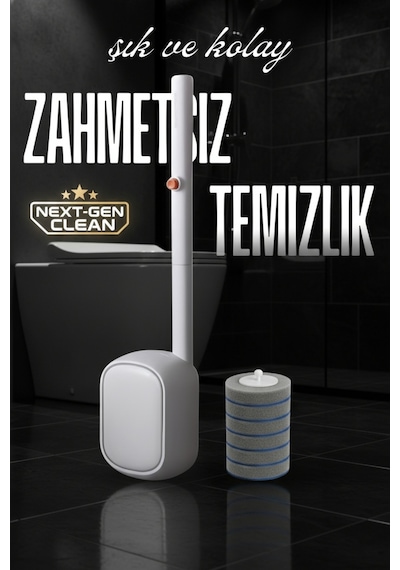 Tuvalet Fırçası - Yeni Nesil, Banyo Fırçası, Hijyenik Fırçası, Wc Fırça, Çok Amaçlı Beyaz